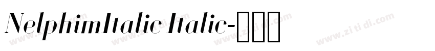NelphimItalic Italic字体转换